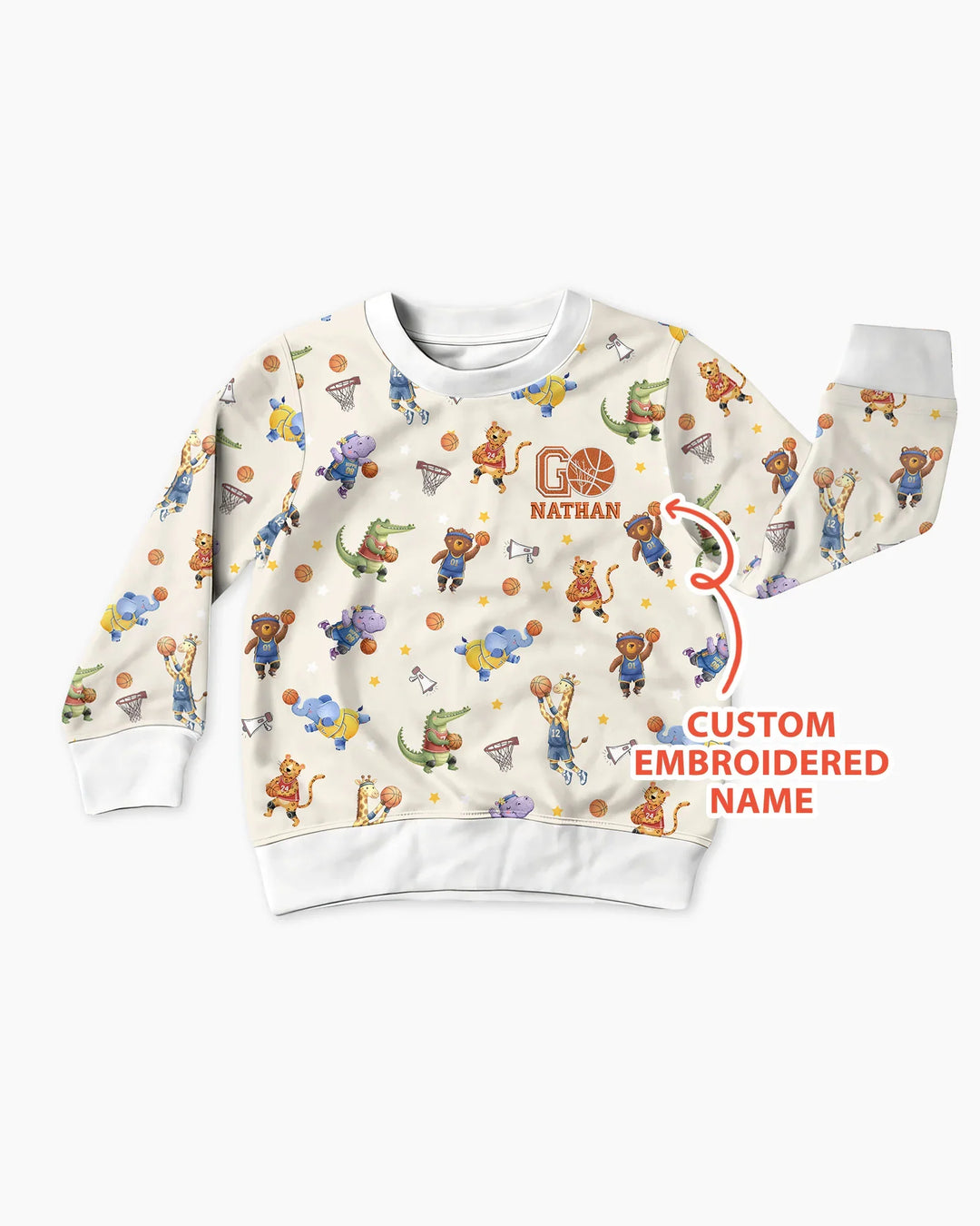 Custom Name Embroidered Wild Hoops Showdown Bamboo Crewneck Sweatshirt