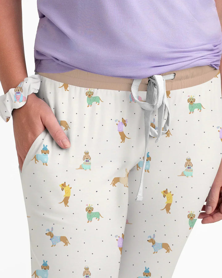 Easter Dachshund Bamboo Women Pajama Set
