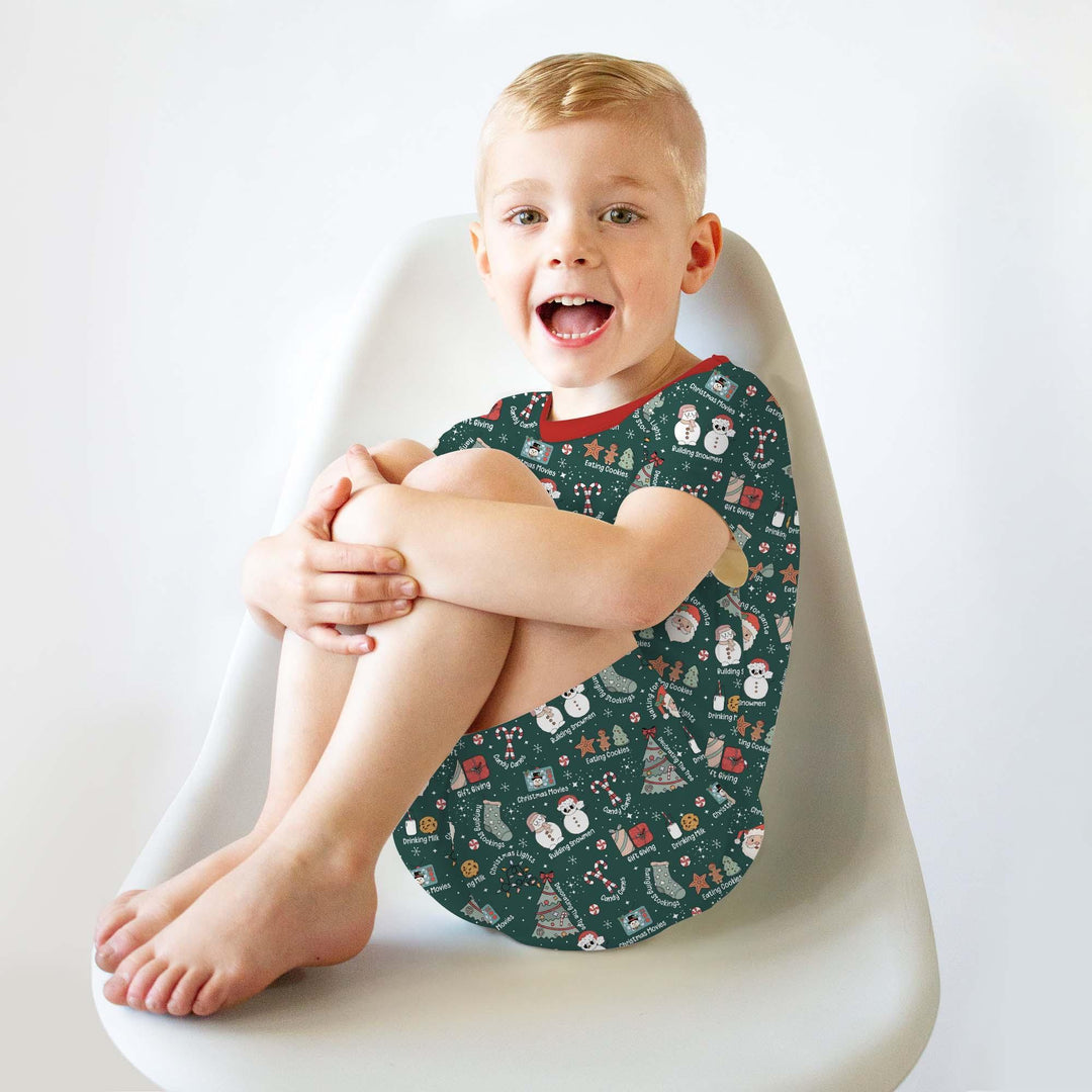Christmas Things Bamboo Two Piece Short Sleeve Shorts Pajama Set