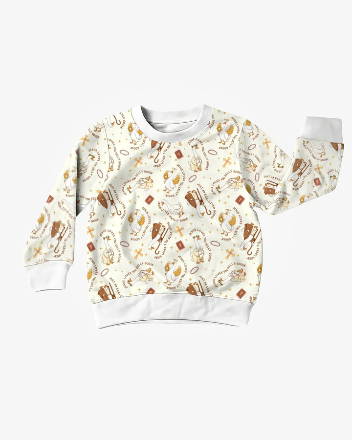 Jesus Loves You Silly Goose Bamboo Crewneck Sweatshirt