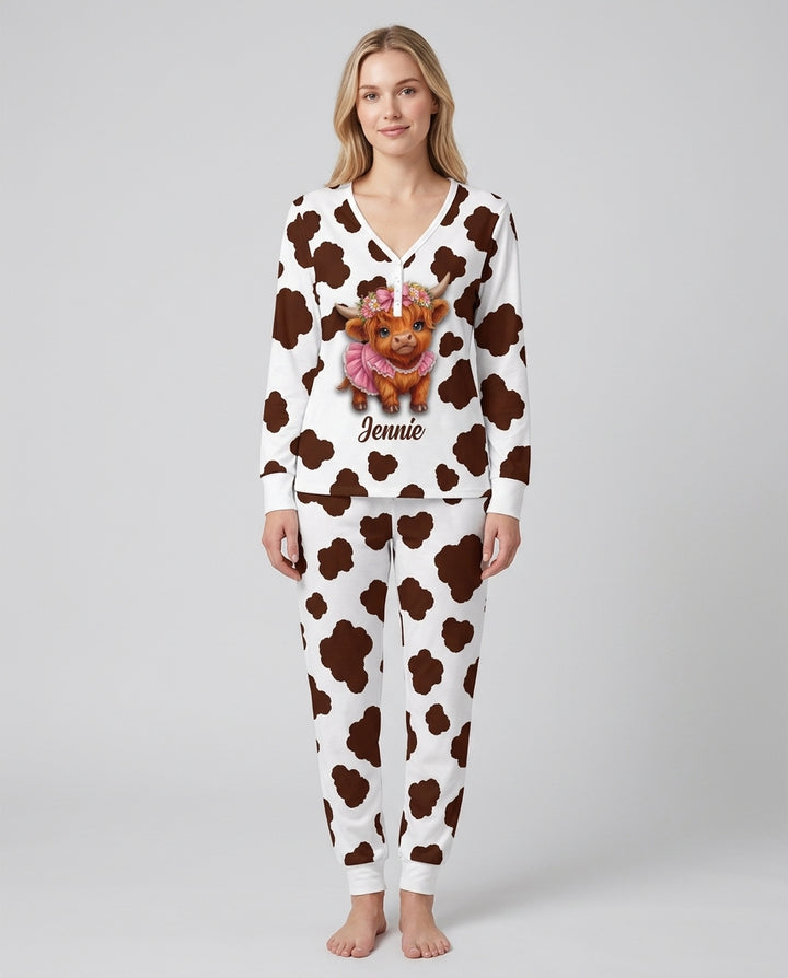 Cozy Moo Dreams Bamboo Women Pajama Set