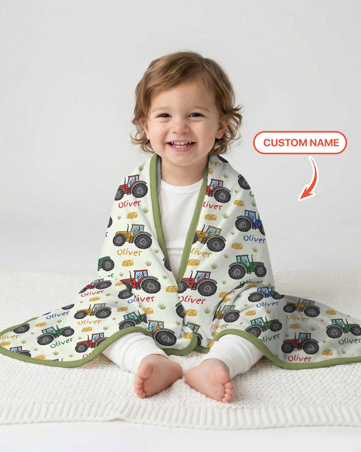 Custom Name A Little Dirt Never Hurt Bamboo Blanket