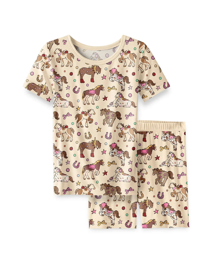 Lil' Buckaroo Bamboo Two Piece Short Sleeve Shorts Pajama Set