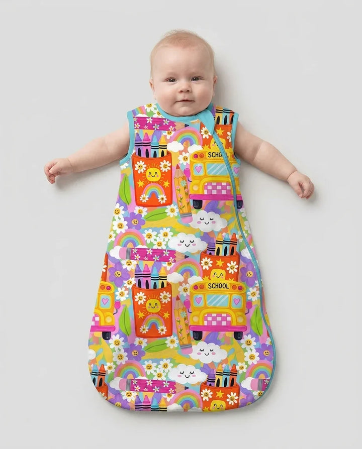 Retro Happy Classroom Bamboo Sleep Bag