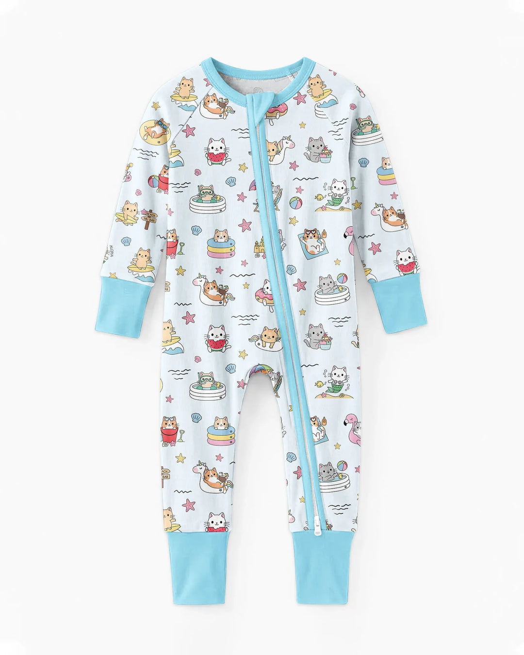 Kawaii Cats Summer Vacation Bamboo Convertible Zippy
