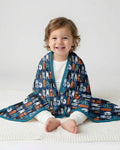 Retro Halloween Cat Bamboo Blanket