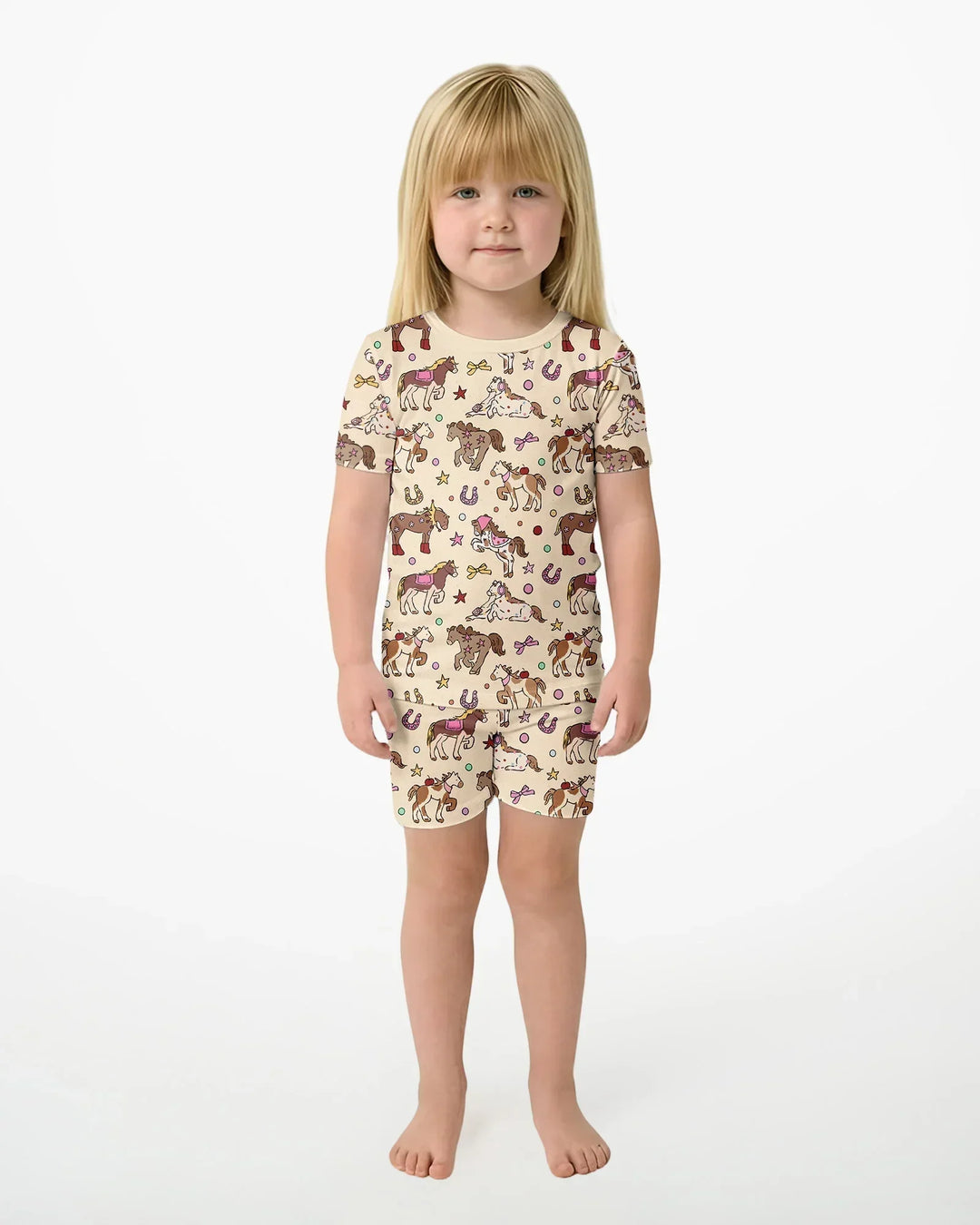 Lil' Buckaroo Bamboo Two Piece Short Sleeve Shorts Pajama Set