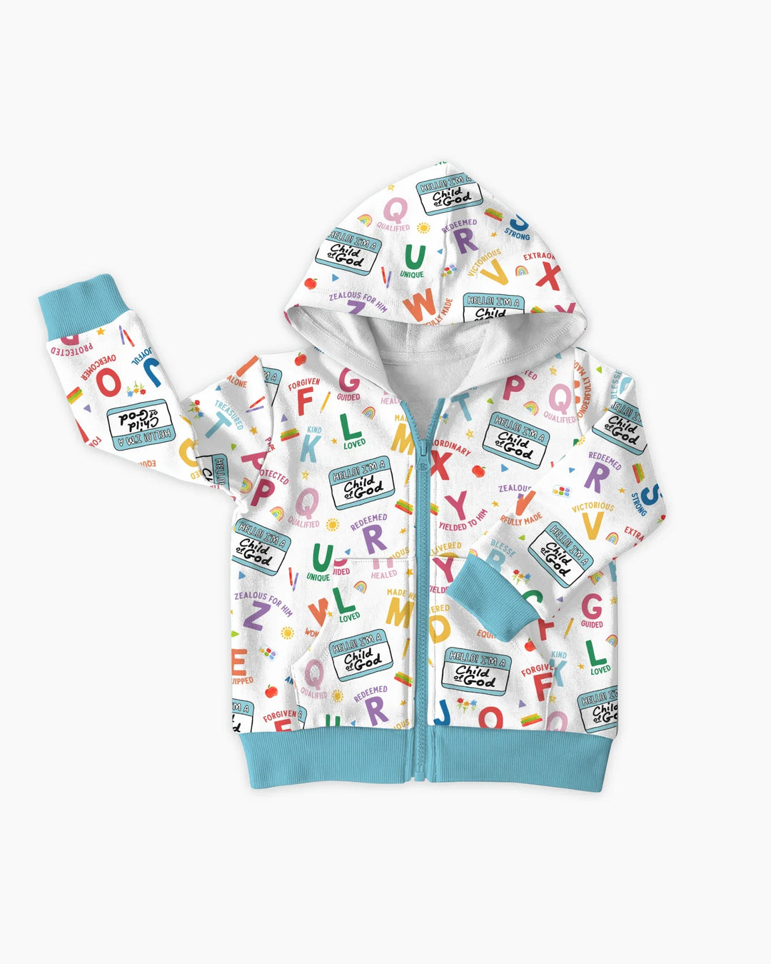 I'm A Child Of God ABCs Bamboo Zip Hoodie