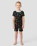 Pixel Game Lover Matching Bamboo Two Piece Short Sleeve Shorts Pajama Set
