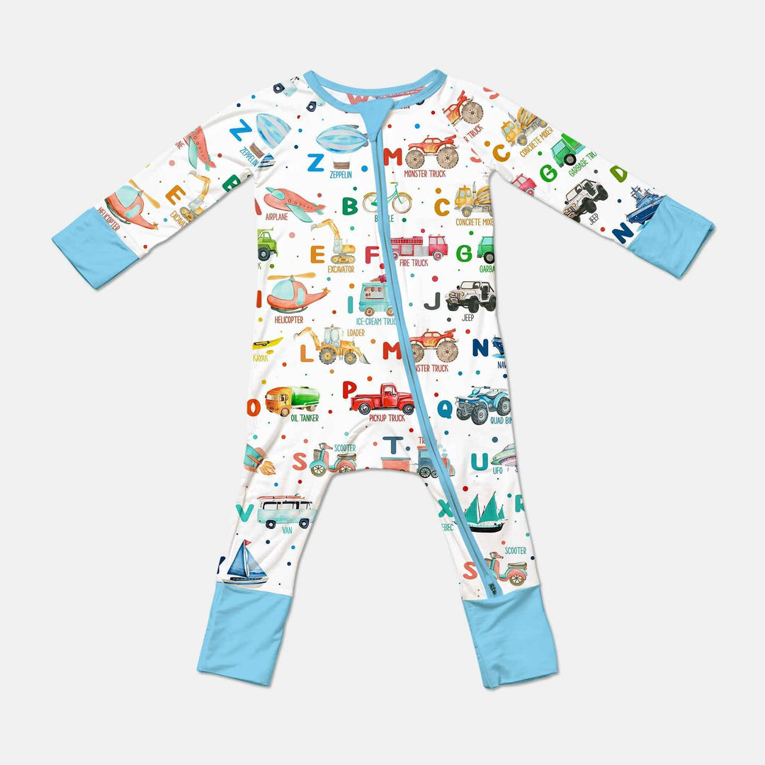Transportation Alphabet Bamboo Convertible Zippy