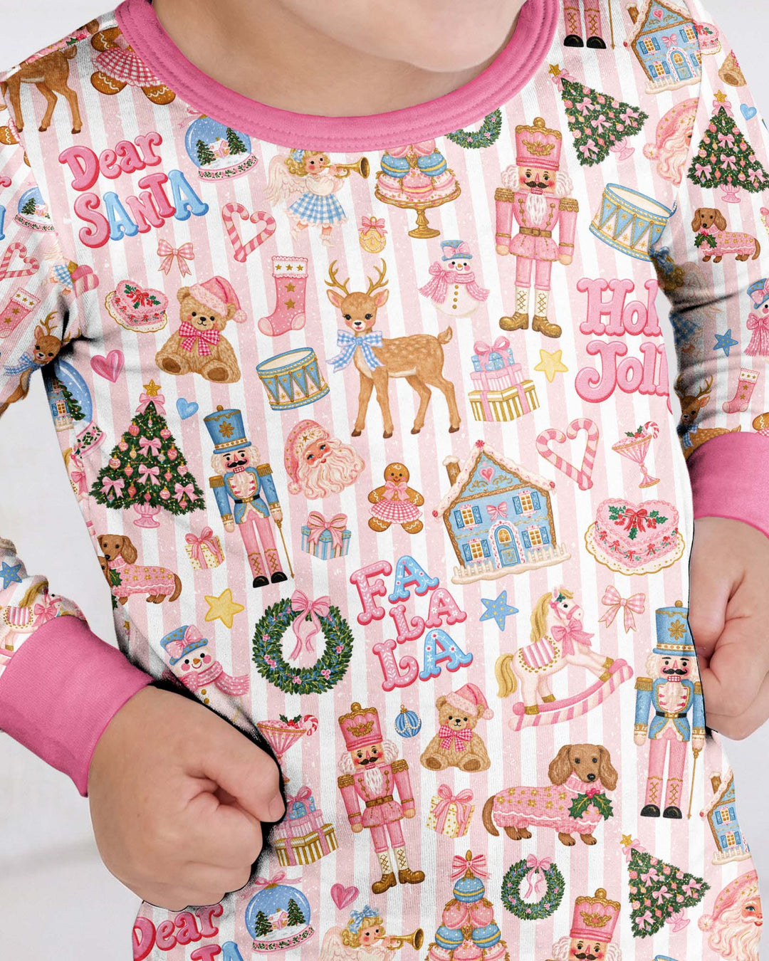 Preppy Christmas Bamboo Two Piece Long Sleeve Pajama Set