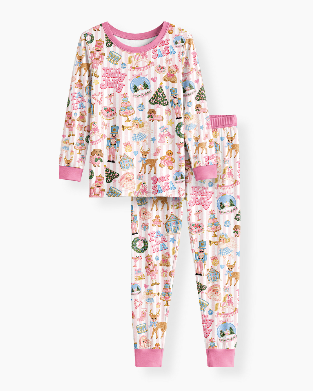 Preppy Christmas Bamboo Two Piece Long Sleeve Pajama Set