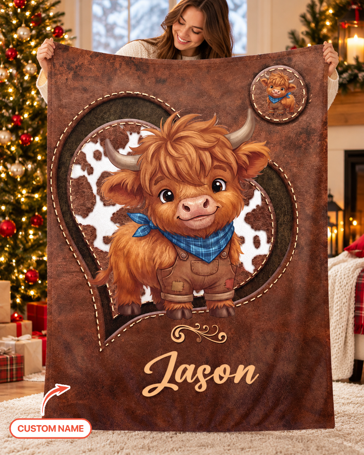 Little Moo Cuddles Bamboo Blanket