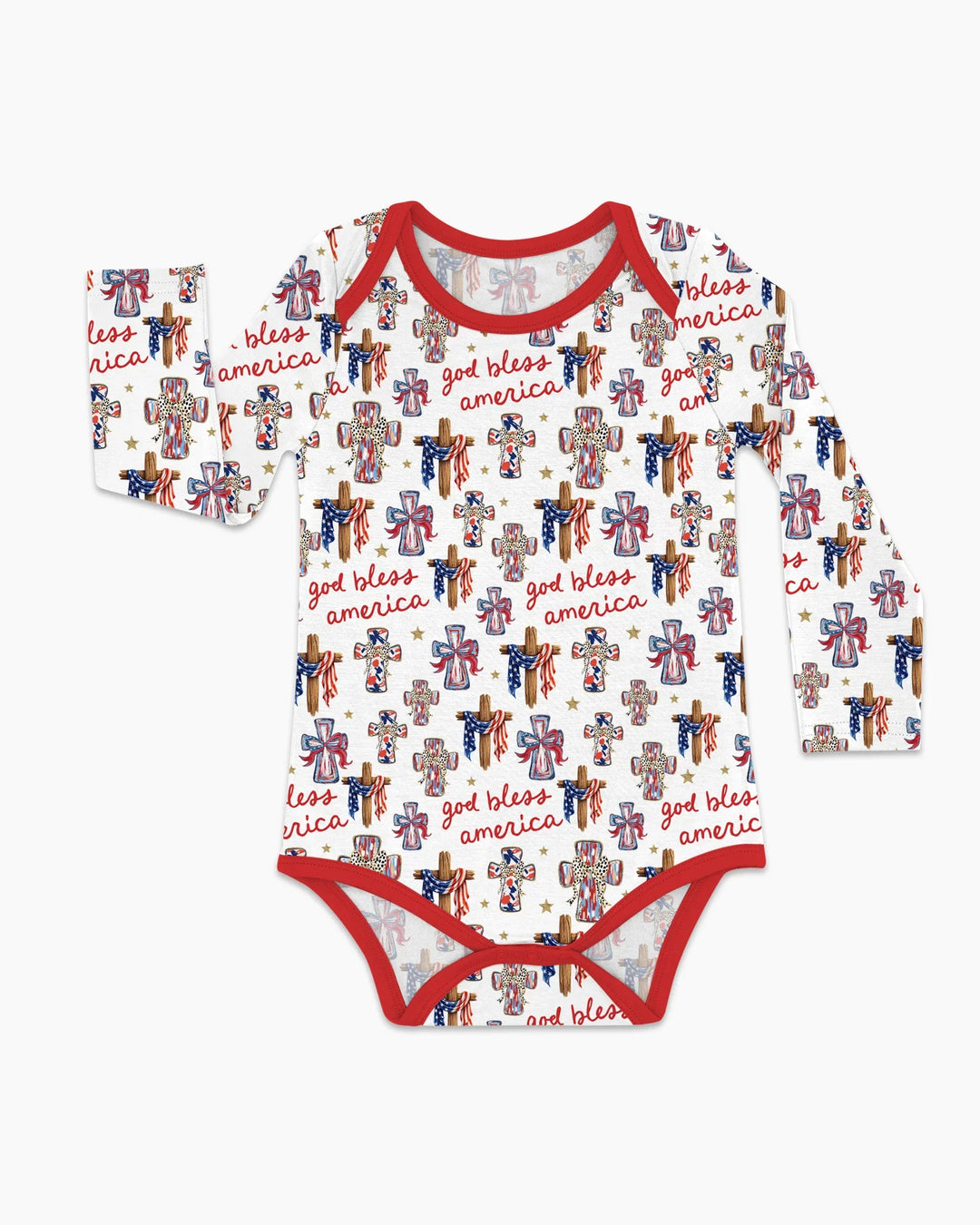 God Bless America Family Matching Bamboo Bodysuit