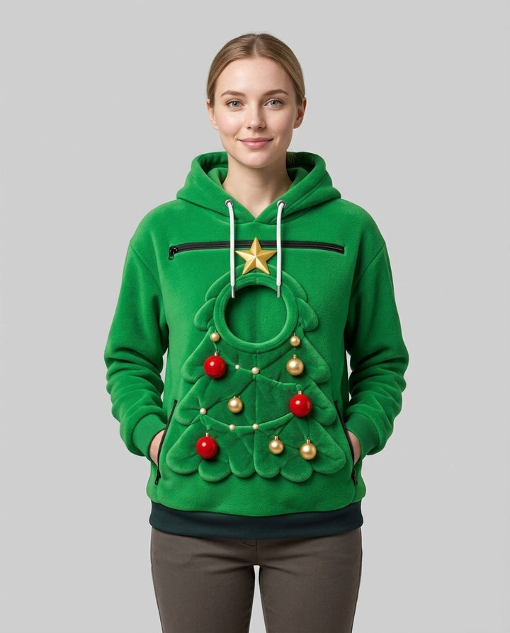 Christmas Tree Animals Carrier Hoodie