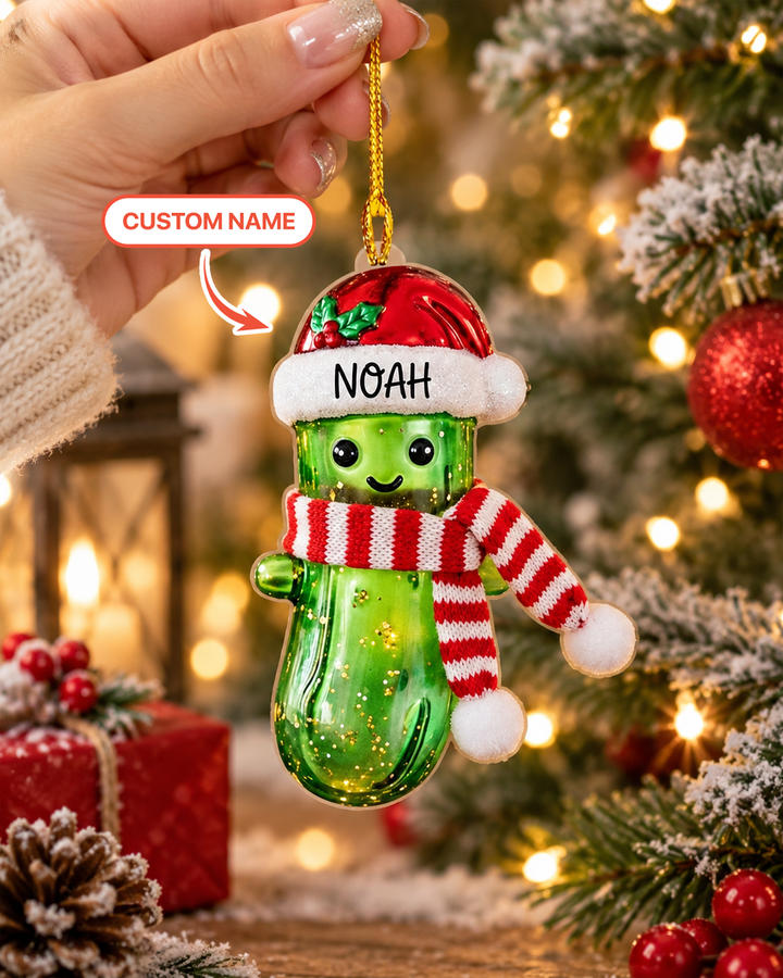 Funny Pickle Christmas Acrylic Ornament