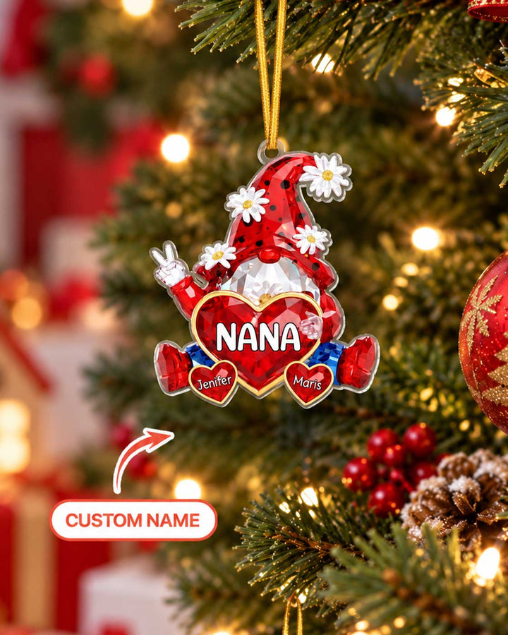 Gnome Grandma's Sweetheart Acrylic Ornament