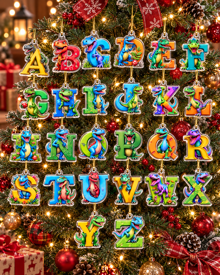 Letter Animal Christmas Tree Acrylic Ornament