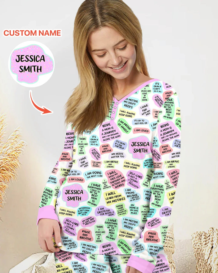 Mom & Baby Daily Affirmation Bamboo Women Pajama Set