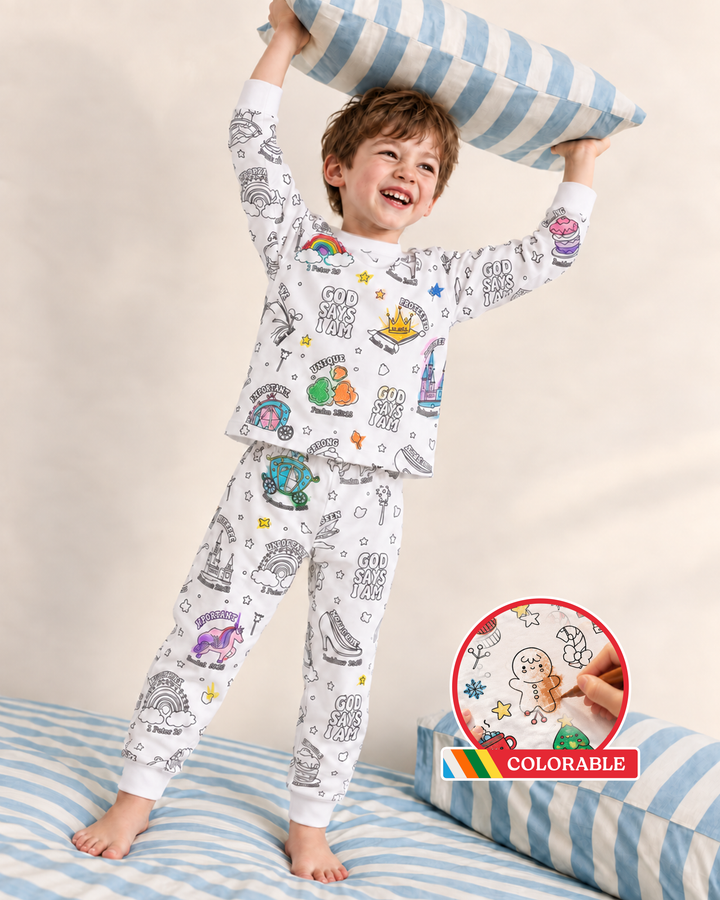 All Colorable Bamboo Two Piece Long Sleeve Pyjamas Set