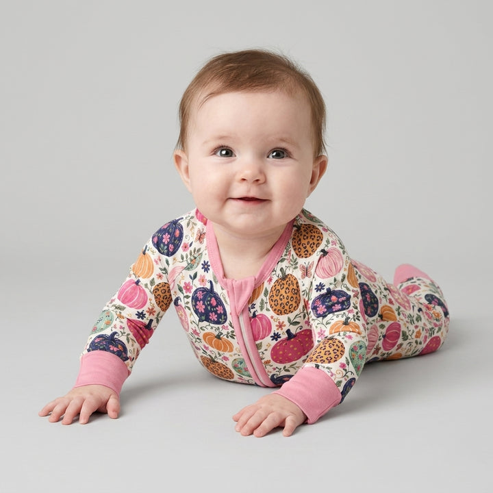 Floral Pumpkin Bamboo Convertible Zippy