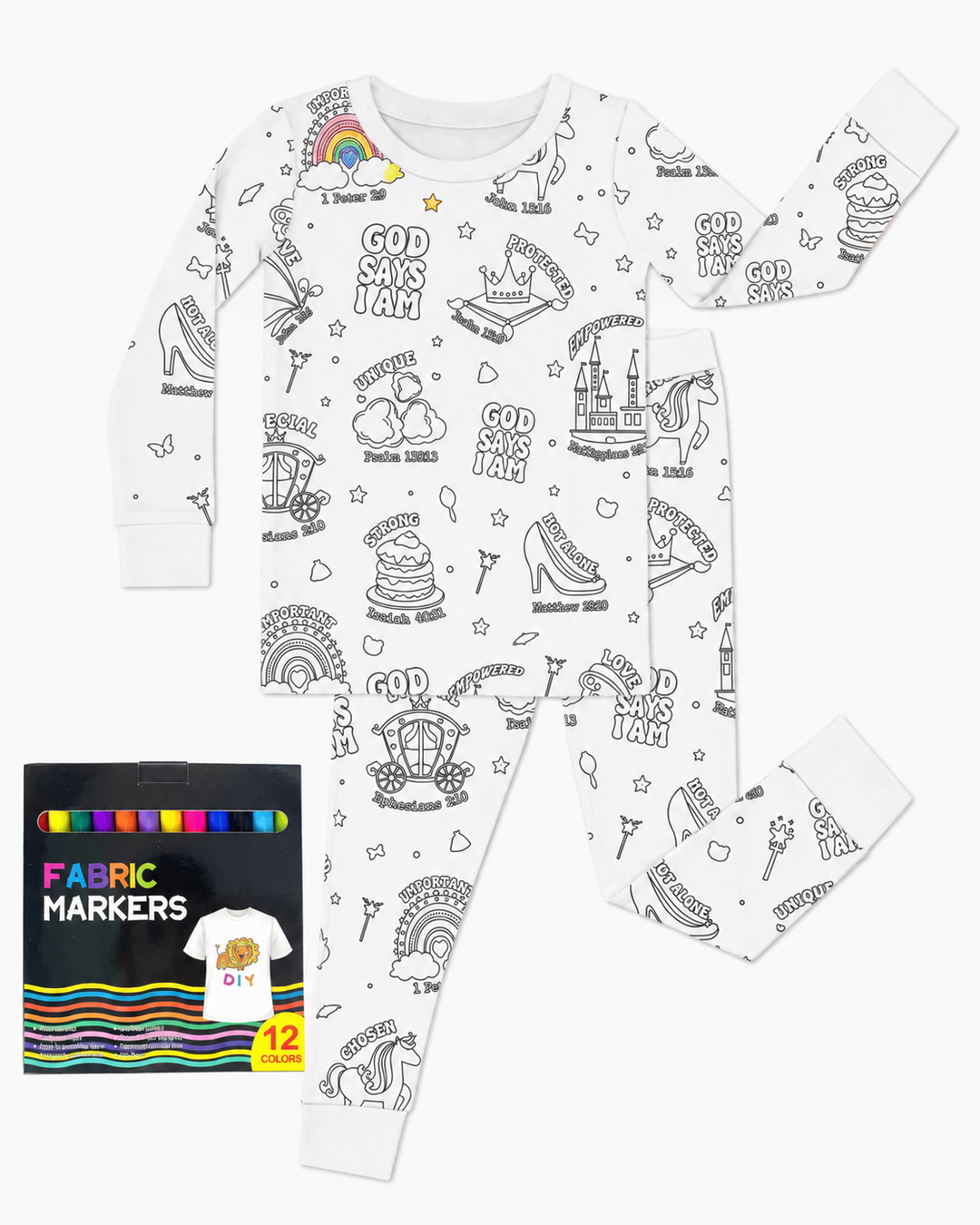 All Colorable Bamboo Two Piece Long Sleeve Pyjamas Set