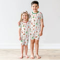 Christmas Elf Bamboo Two Piece Short Sleeve Shorts Pajama Set