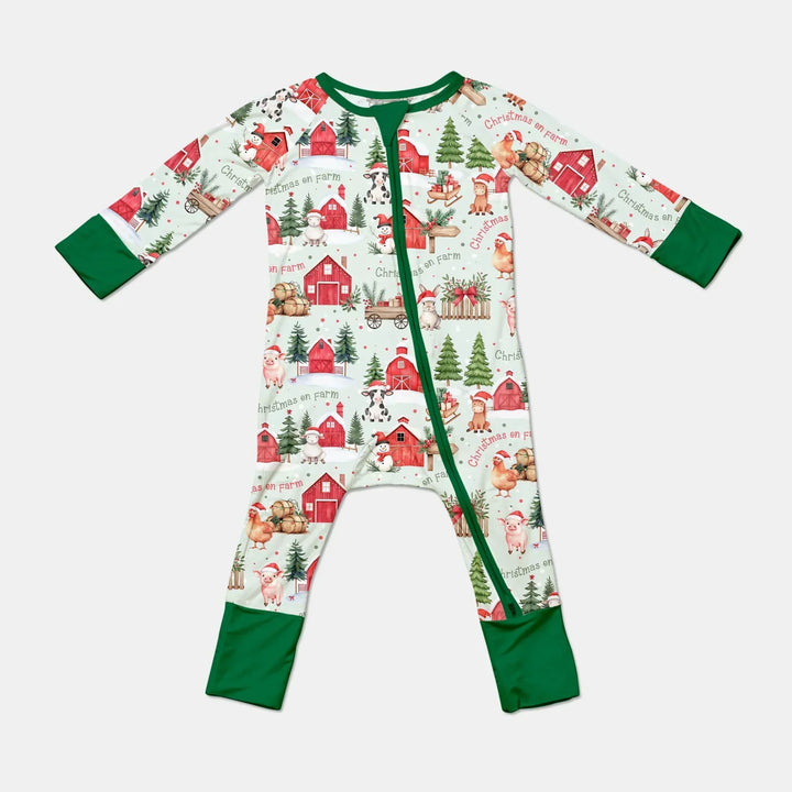 Christmas on Farm Bamboo Convertible Zippy