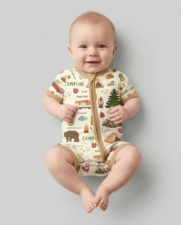 Outdoor Camping Adventure Family Matching Bamboo Shorty Zippy