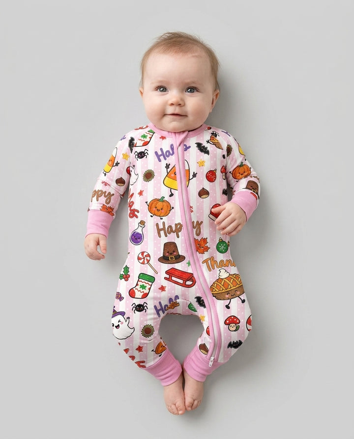 Happy Hallothanksmas Bamboo Convertible Zippy