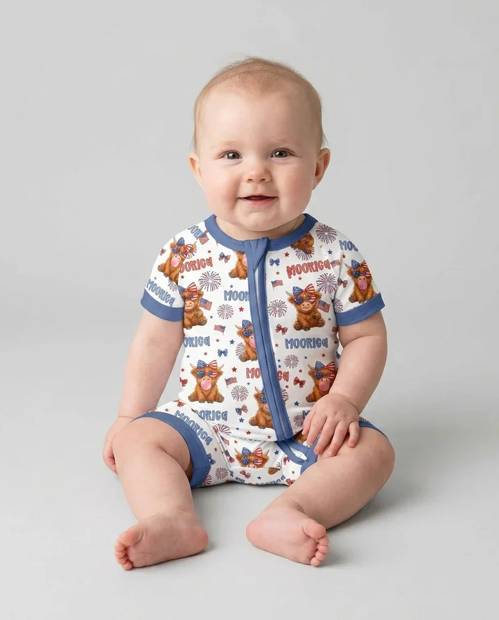 Moo-Rica Cowgirl Bamboo Shorty Zippy