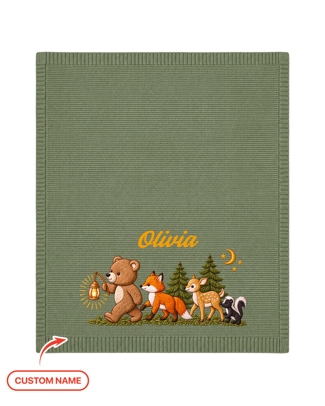 Little Woodland Adventure Baby Cotton Blanket
