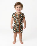Retro Gothic Halloween Patchwork Bamboo Shorty Zippy
