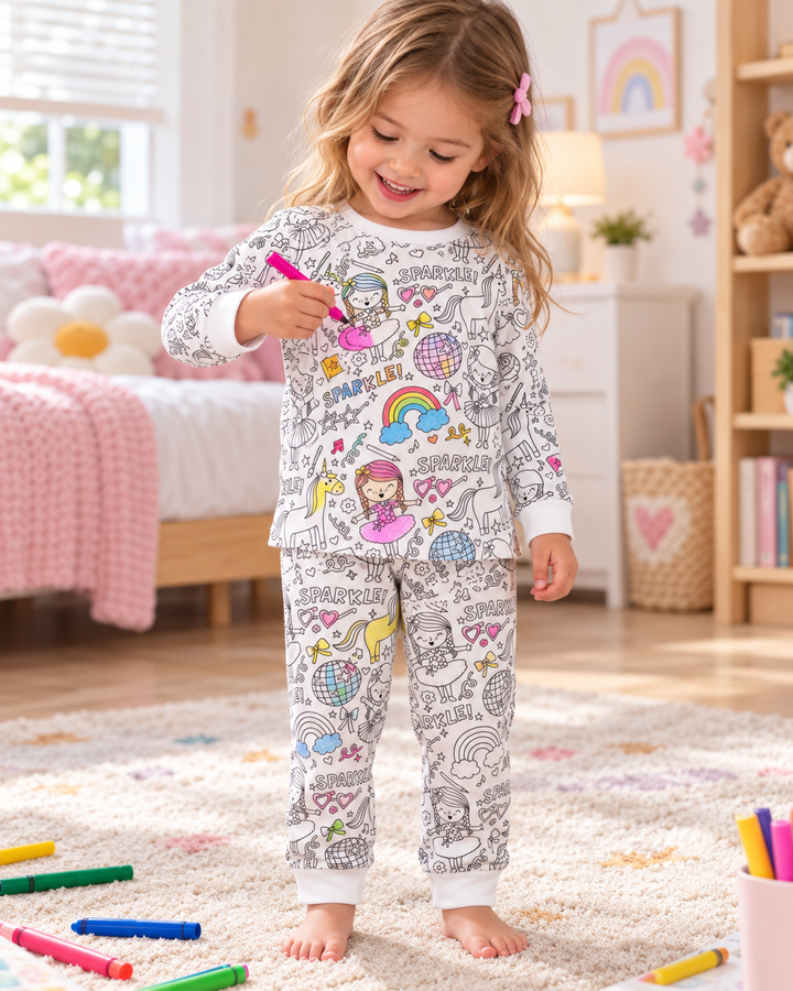 All Colorable Bamboo Two Piece Long Sleeve Pyjamas Set