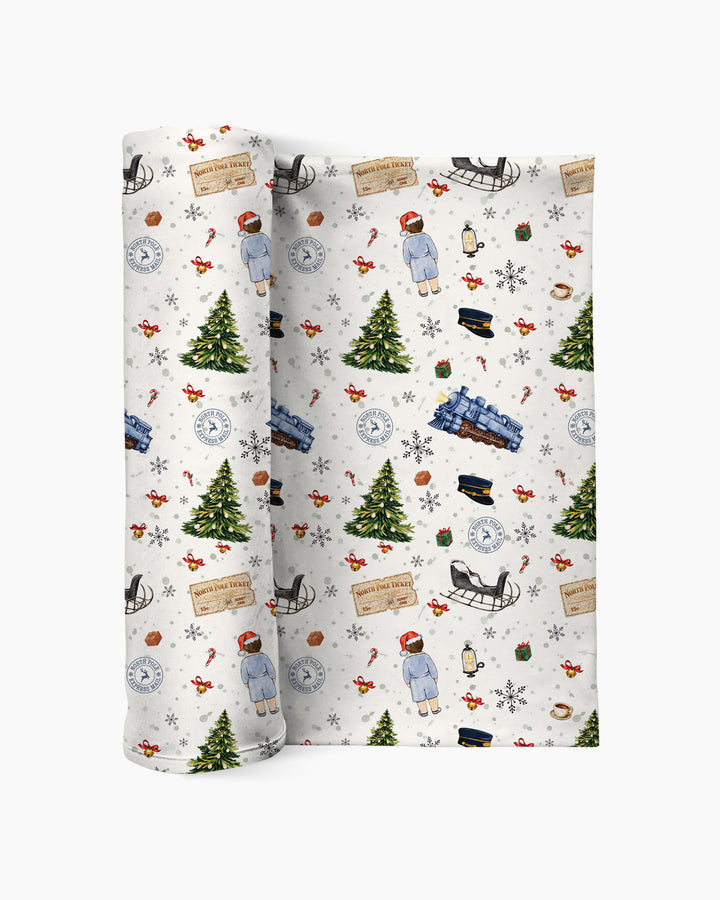 North Pole Adventure Bamboo Swaddle Blanket