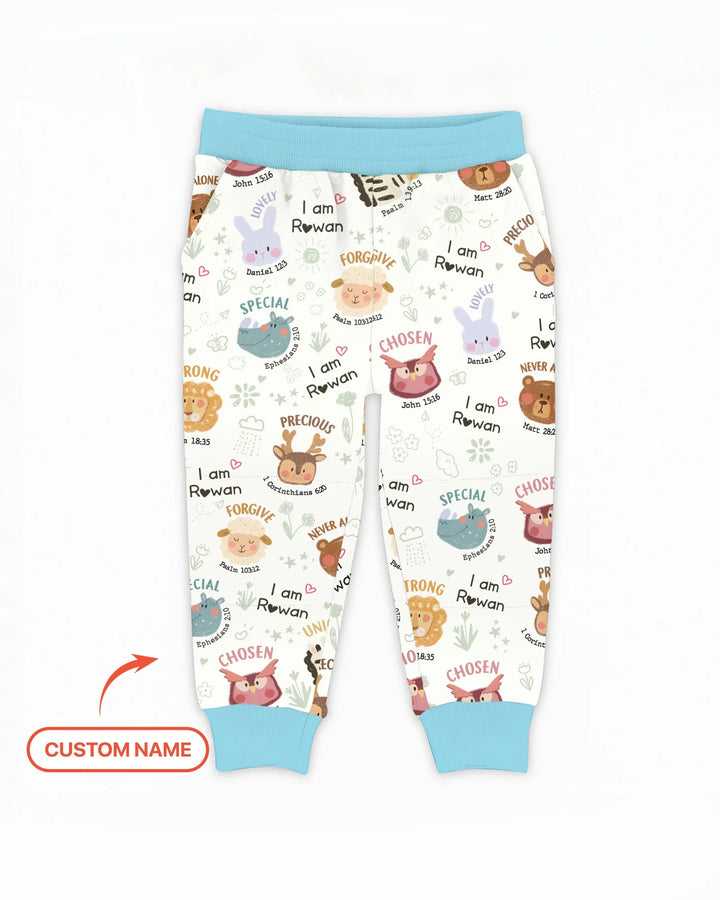 God’s Little Zoo Custom Name Bamboo Jogger