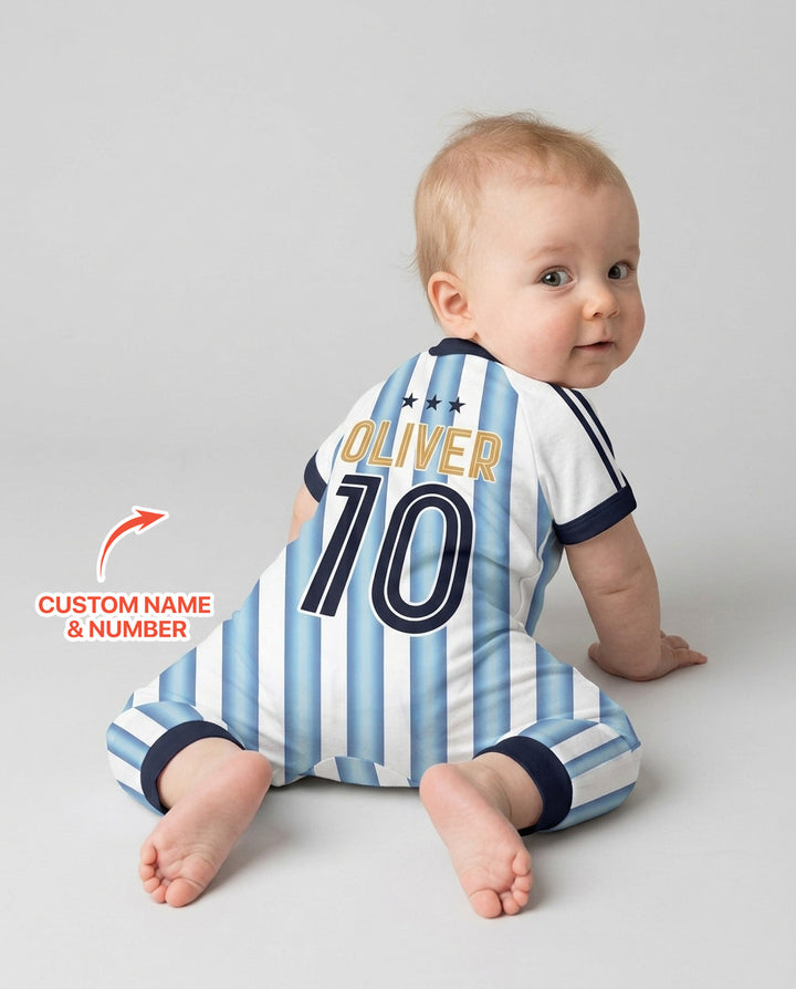 Custom Name Argentina Spirit Bamboo Shorty Zippy