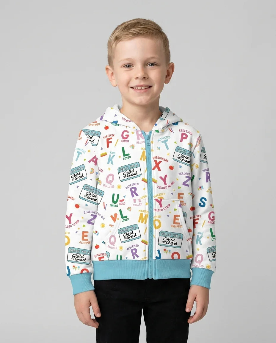I'm A Child Of God ABCs Bamboo Zip Hoodie