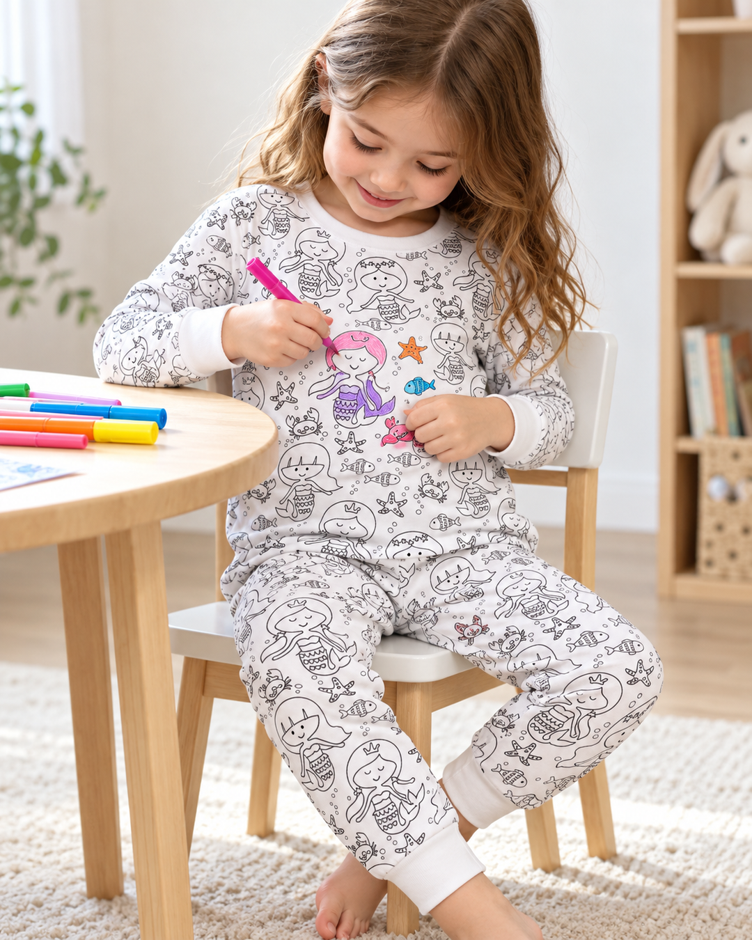 All Colorable Bamboo Two Piece Long Sleeve Pyjamas Set