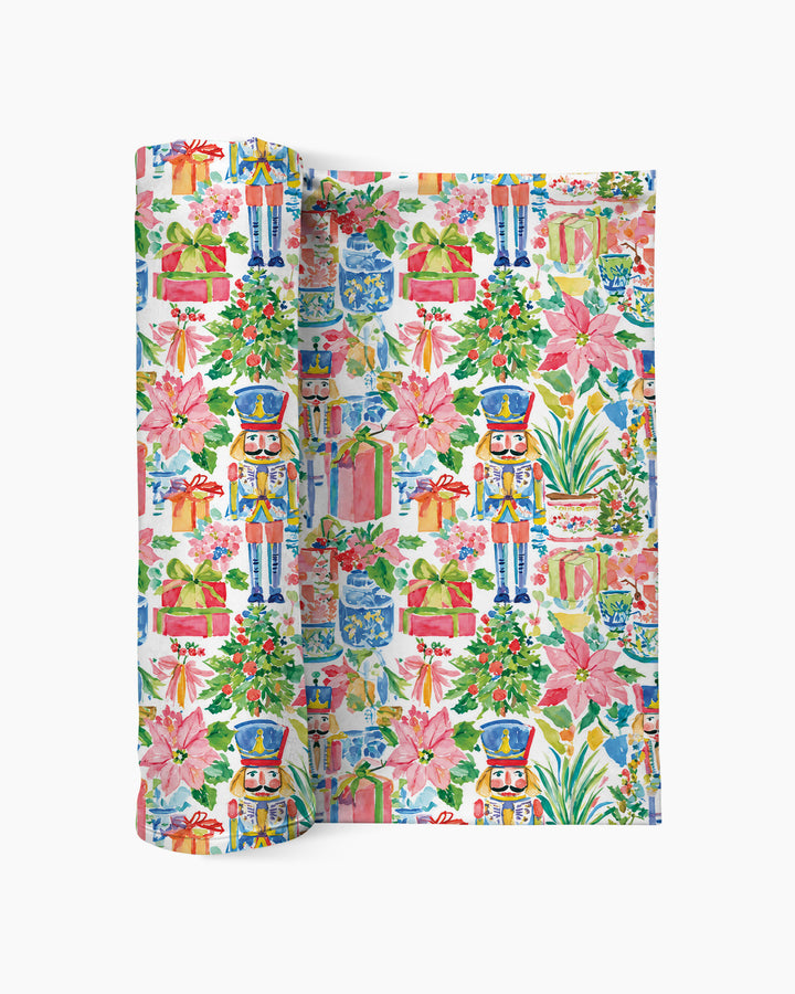 Watercolor Nutcracker Holiday Bamboo Swaddle Blanket