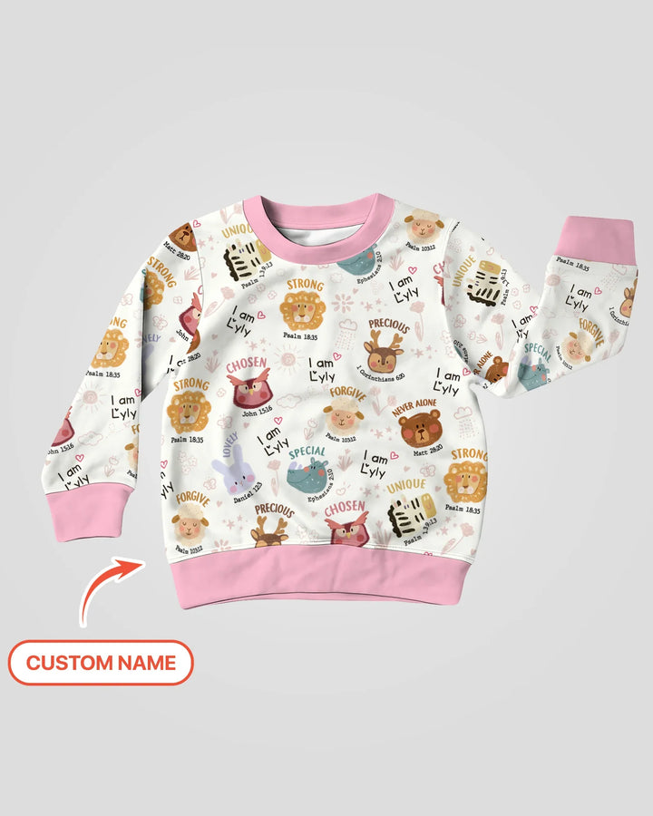 God’s Little Zoo Custom Name Bamboo Crewneck Sweatshirt