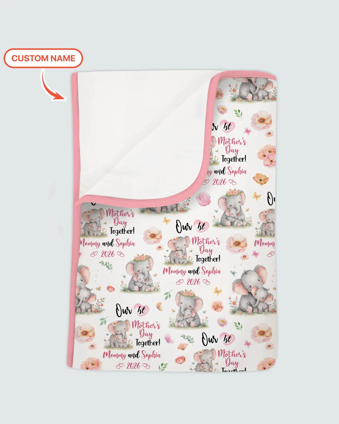 Personalized Our 1st Mother's Day Together Bamboo Blanket