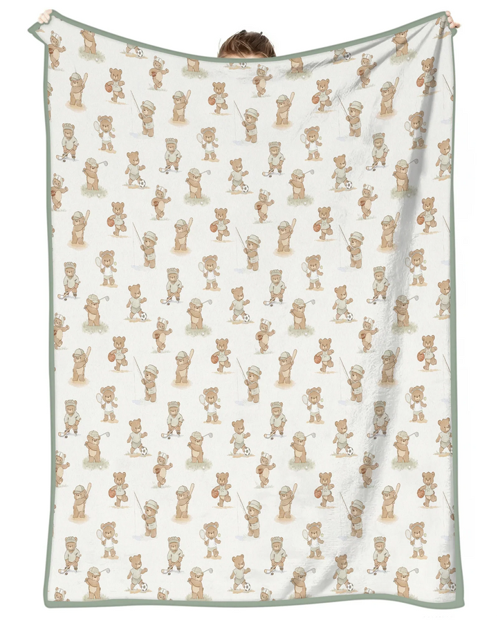 Teddy Team Spirit Bamboo Blanket