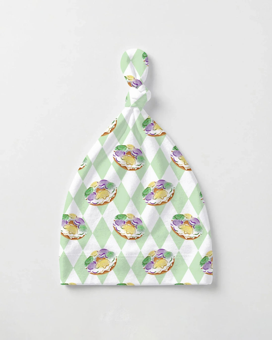 Mardi Gras Donut Bamboo Knotted Hat