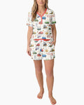 Little Farmer Bamboo Women Short Sleeve Short Pajama Set