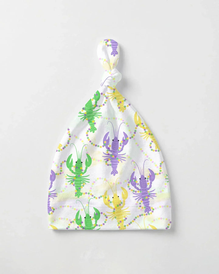 Mardi Gras Crawfish Family Matching Bamboo Knotted Hat