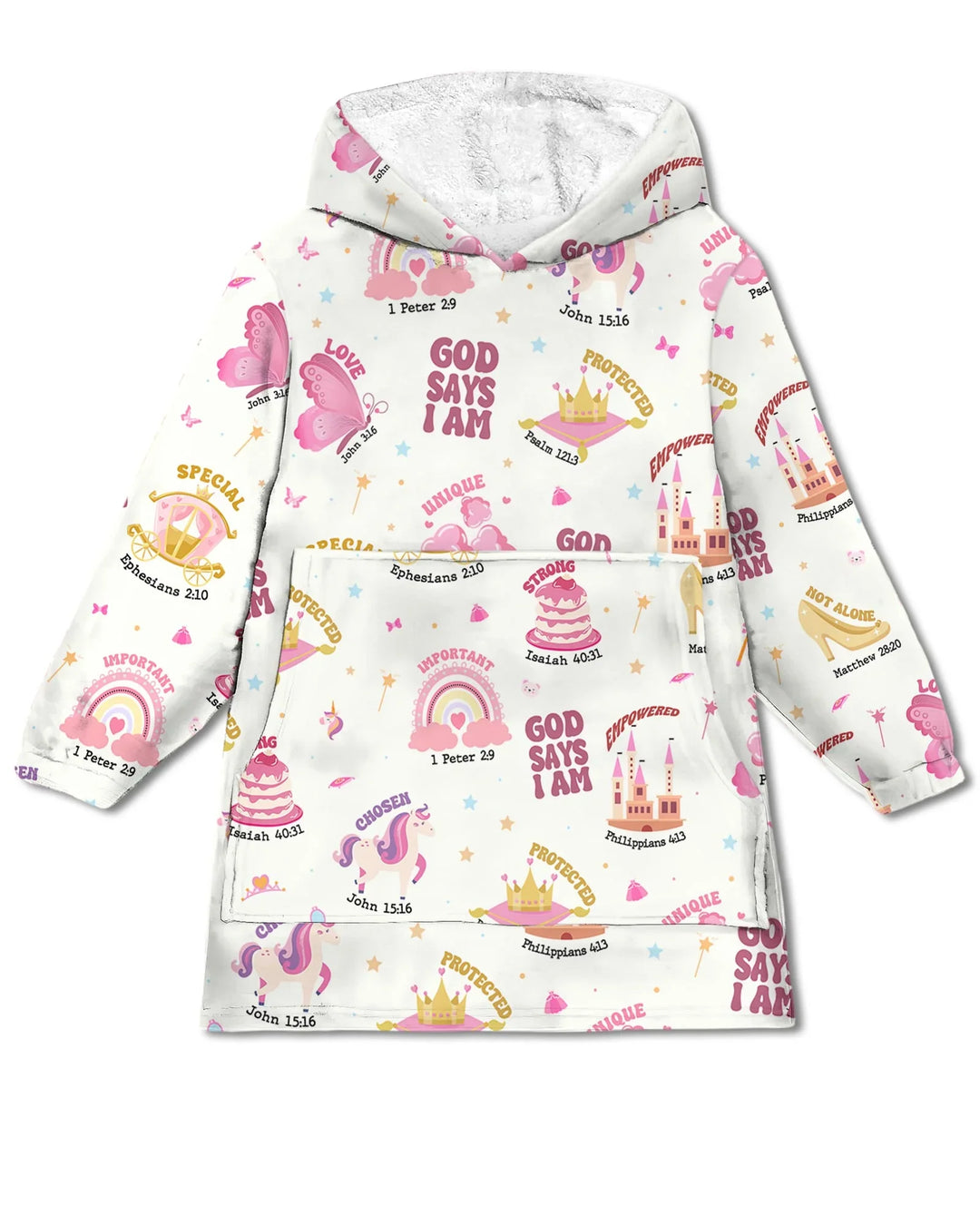 God Says I Am Girl Wearable Bamboo Blanket Hoodie