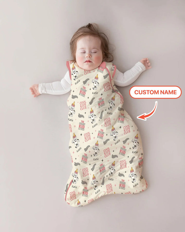 Custom Name Cool Club Daddy & Me Matching Bamboo Sleep Bag