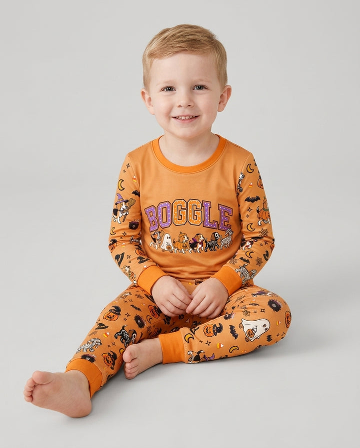 Halloween Boogle Bamboo Two Piece Long Sleeve Pajama Set