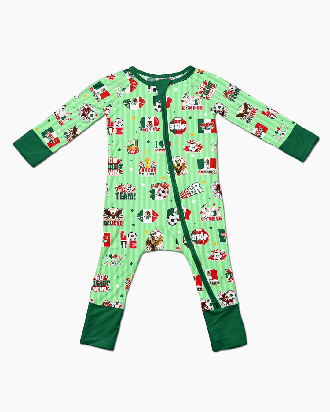 Soccer Game Day Go Team Mexico Family Matching Bamboo Convertible Zippy